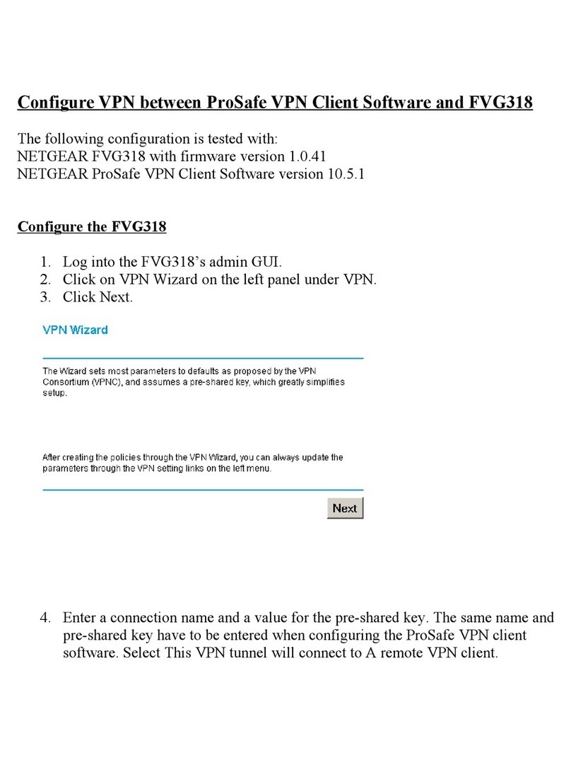 NETGEAR FVG318 - ProSafe 802.11g Wireless VPN Firewall 8... User manual NETGEAR FVG318 - ProSafe 802.11g Wireless VPN Firewall 8... User manual