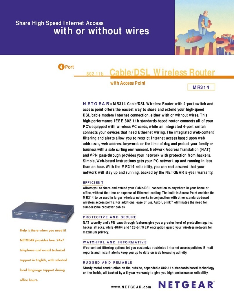 NETGEAR MR314 - Wireless Router User manual
