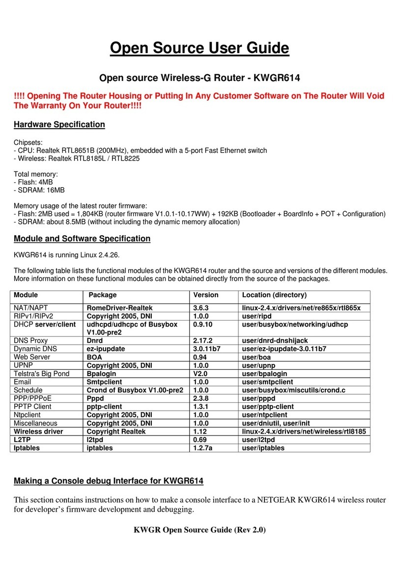 NETGEAR KWGR614 - 54 Mbps Wireless Router User manual
