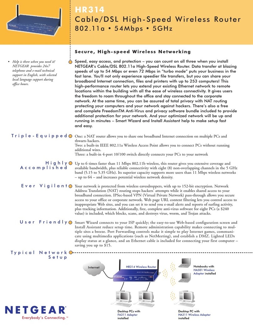NETGEAR HR314 - Wireless Router User manual