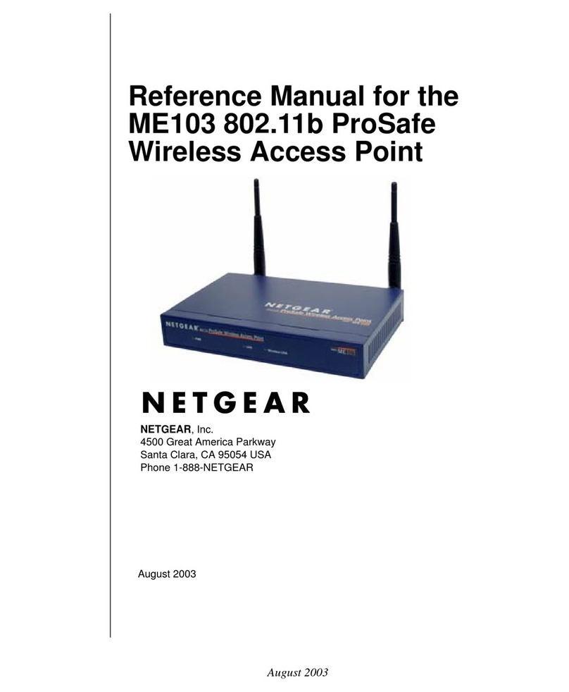 NETGEAR ME103 - 802.11b ProSafe Wireless Access... User manual