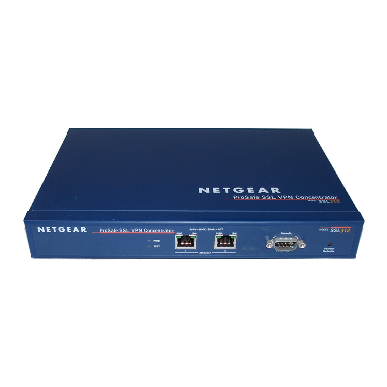 NETGEAR SSL312 - ProSafe SSL VPN Concentrator 25 User manual