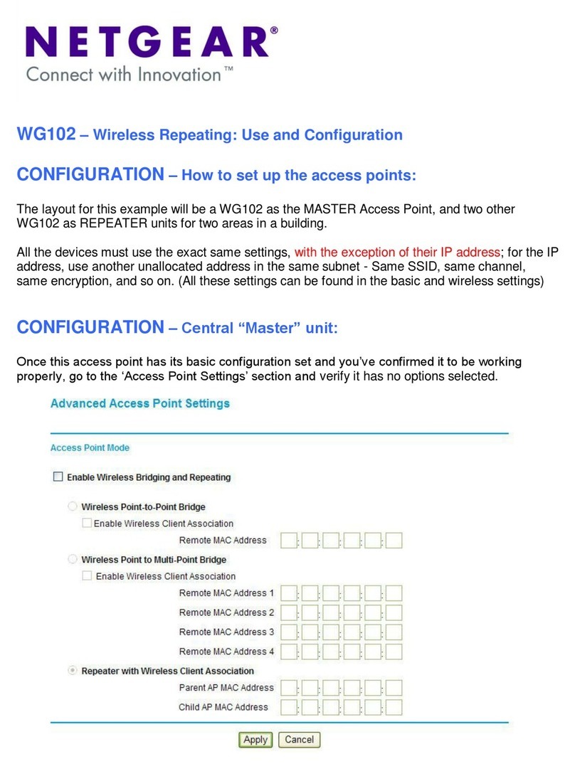 NETGEAR WG102 - ProSafe Wireless Access Point User manual