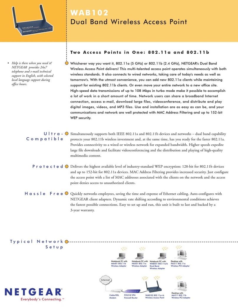 NETGEAR WAB102 - 802.11a+b Dual Band Wireless Access... User manual