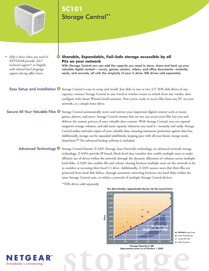 NETGEAR SC101 - Storage Central NAS Server User manual NETGEAR SC101 - Storage Central NAS Server User manual