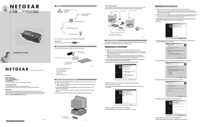 NETGEAR FA101 installation guide