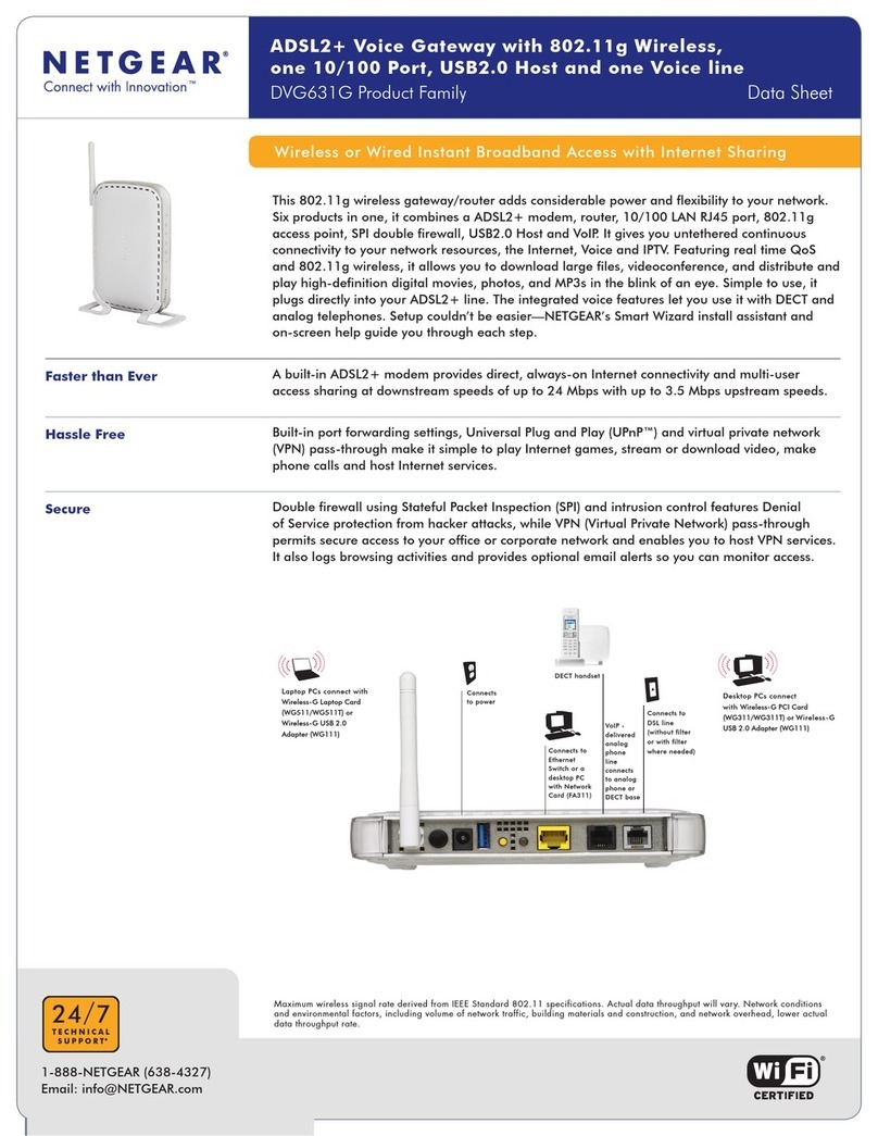 NETGEAR DVG631G User manual