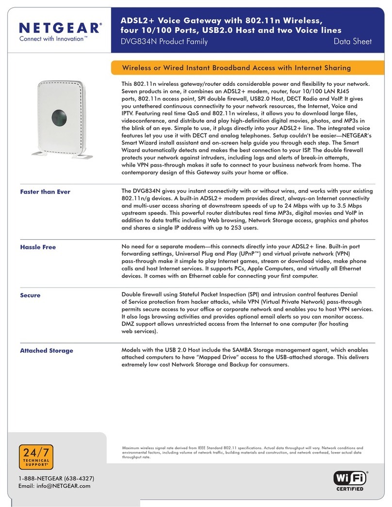 NETGEAR DVG834N User manual