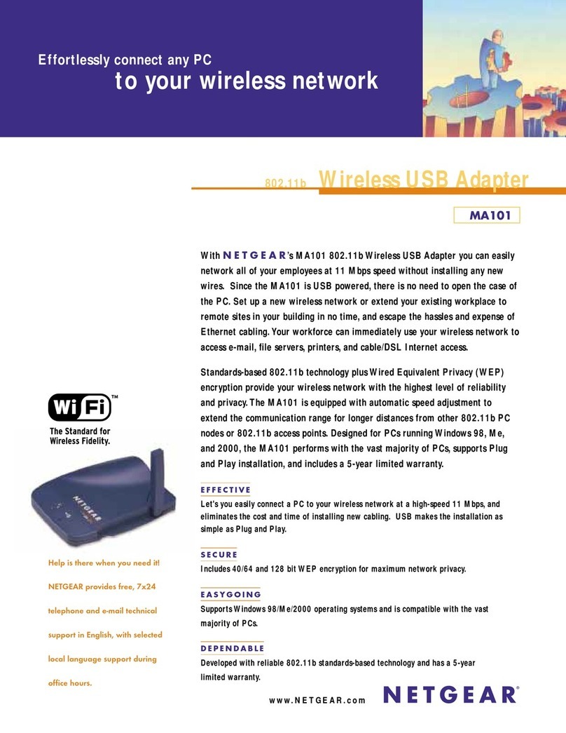 NETGEAR MA 101 User manual
