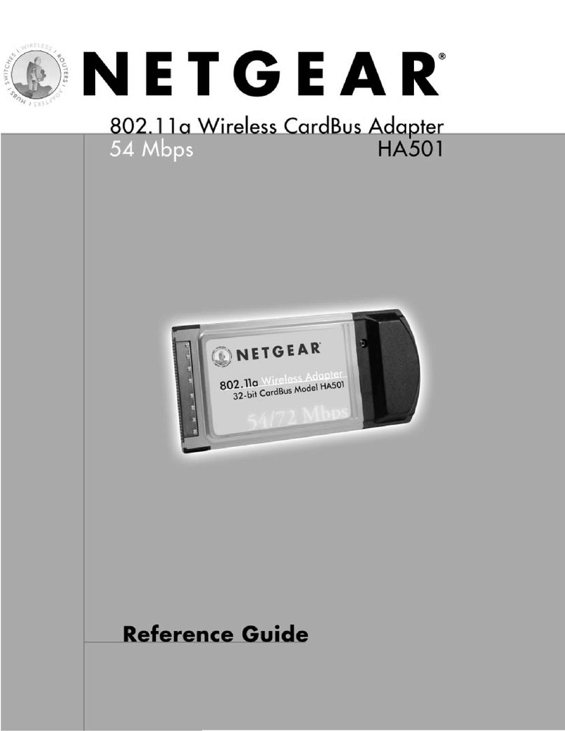 NETGEAR HA501 - 802.11a Wireless 32-Bit Card Bus... User manual