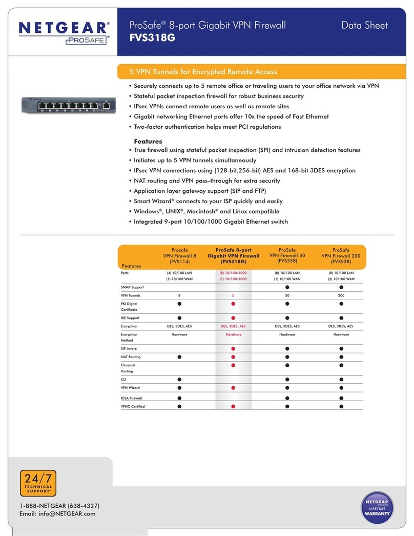 NETGEAR FVS318G - ProSafe Gigabit VPN Firewall Data Sheet... datasheet
