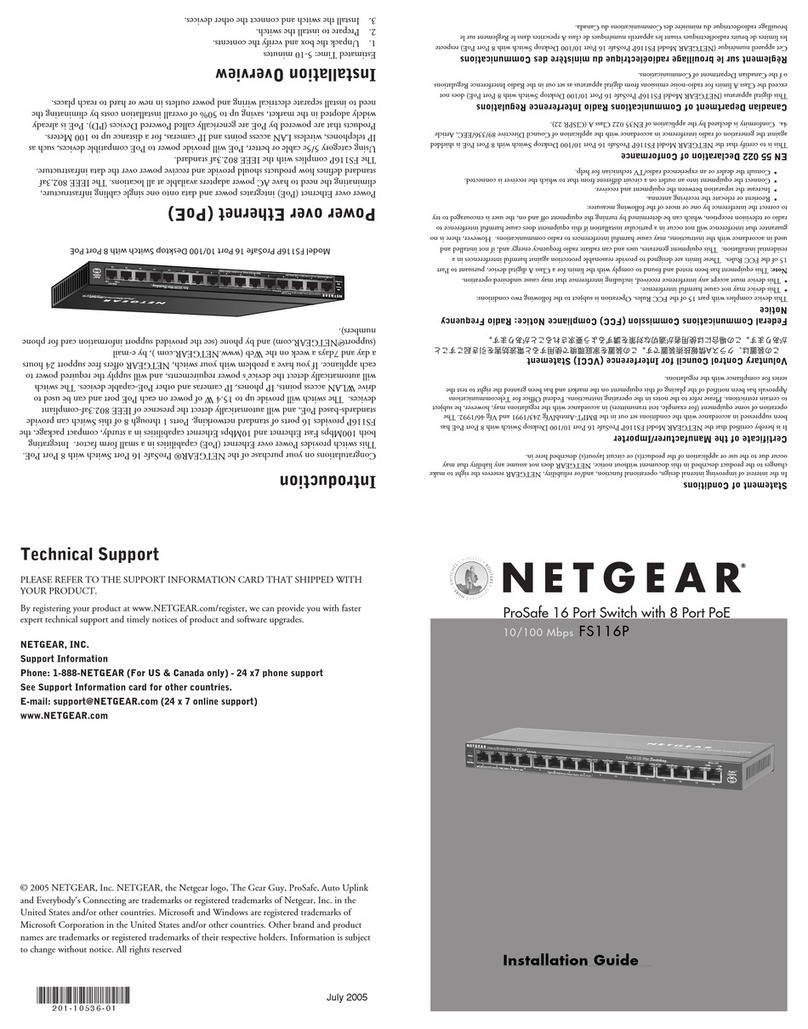 NETGEAR FS116P - ProSafe 16 Port 10/100 Desktop... User manual NETGEAR FS116P - ProSafe 16 Port 10/100 Desktop... User manual