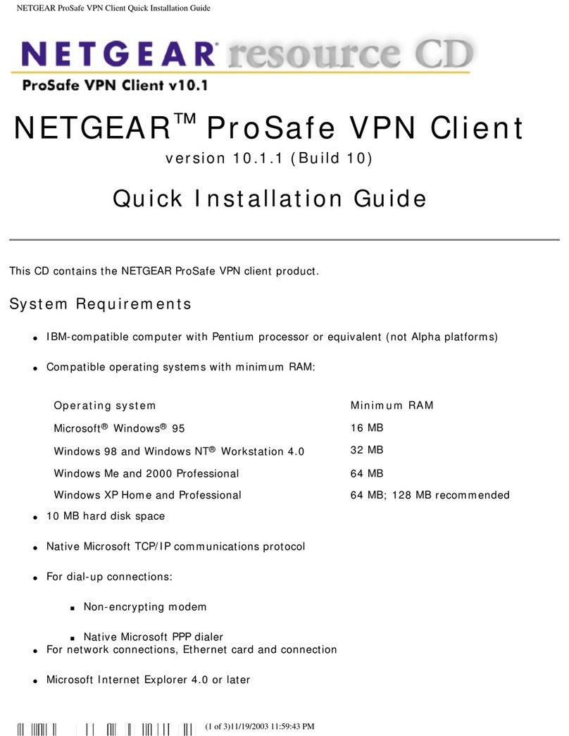 NETGEAR VPN User manual NETGEAR VPN User manual