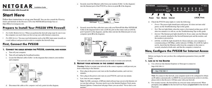 NETGEAR FVS338 - ProSafe VPN Firewall 50 Router User manual