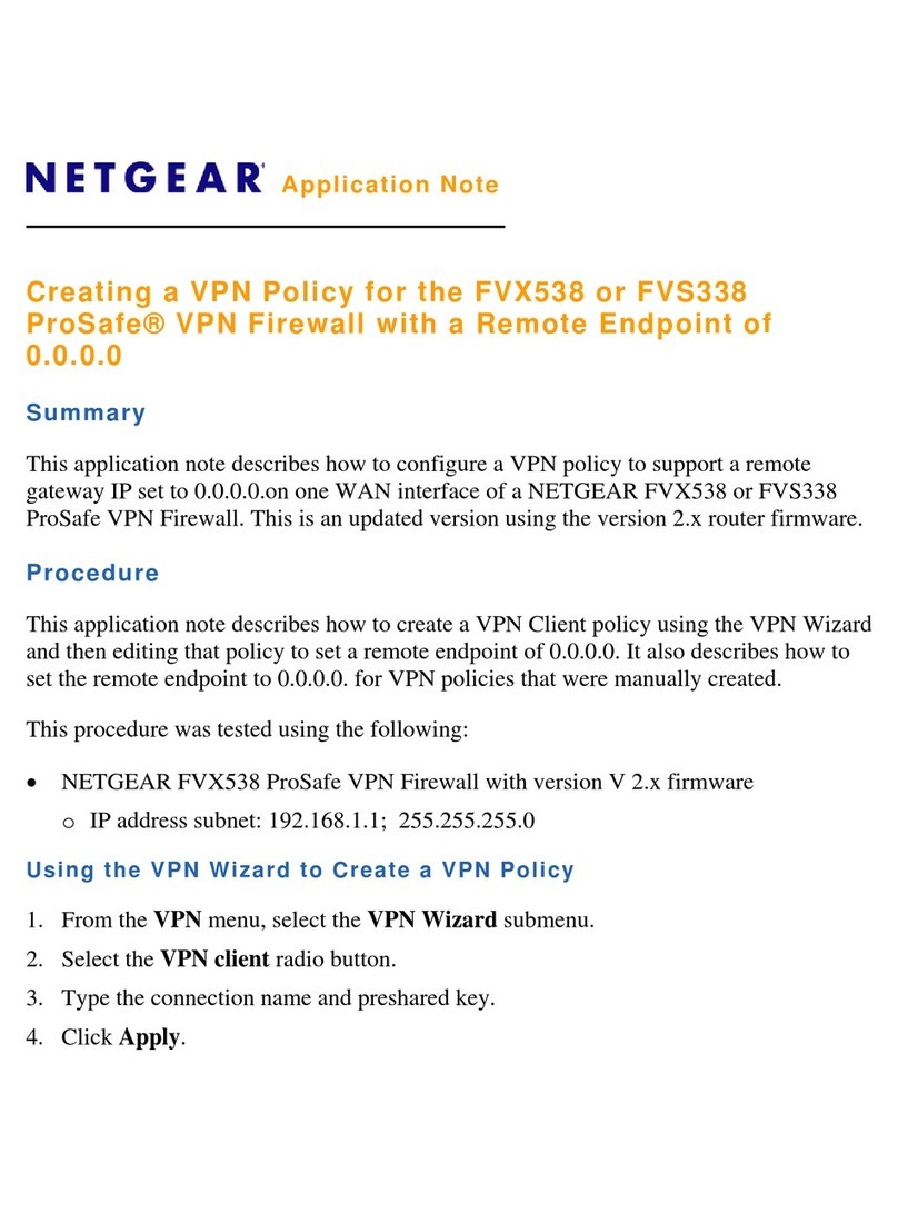 NETGEAR FVS338 - ProSafe VPN Firewall 50 Router Installation and operating instructions NETGEAR FVS338 - ProSafe VPN Firewall 50 Router Installation and operating instructions
