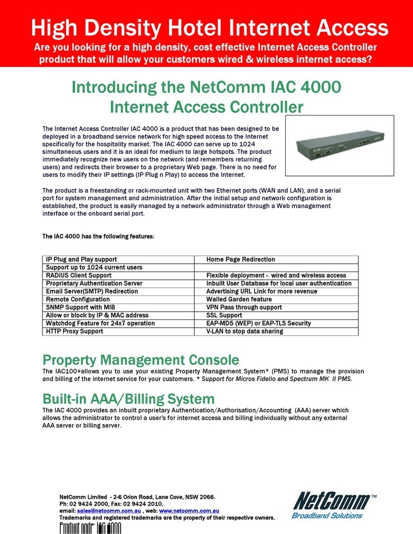 NetComm IAC4000 Specifications