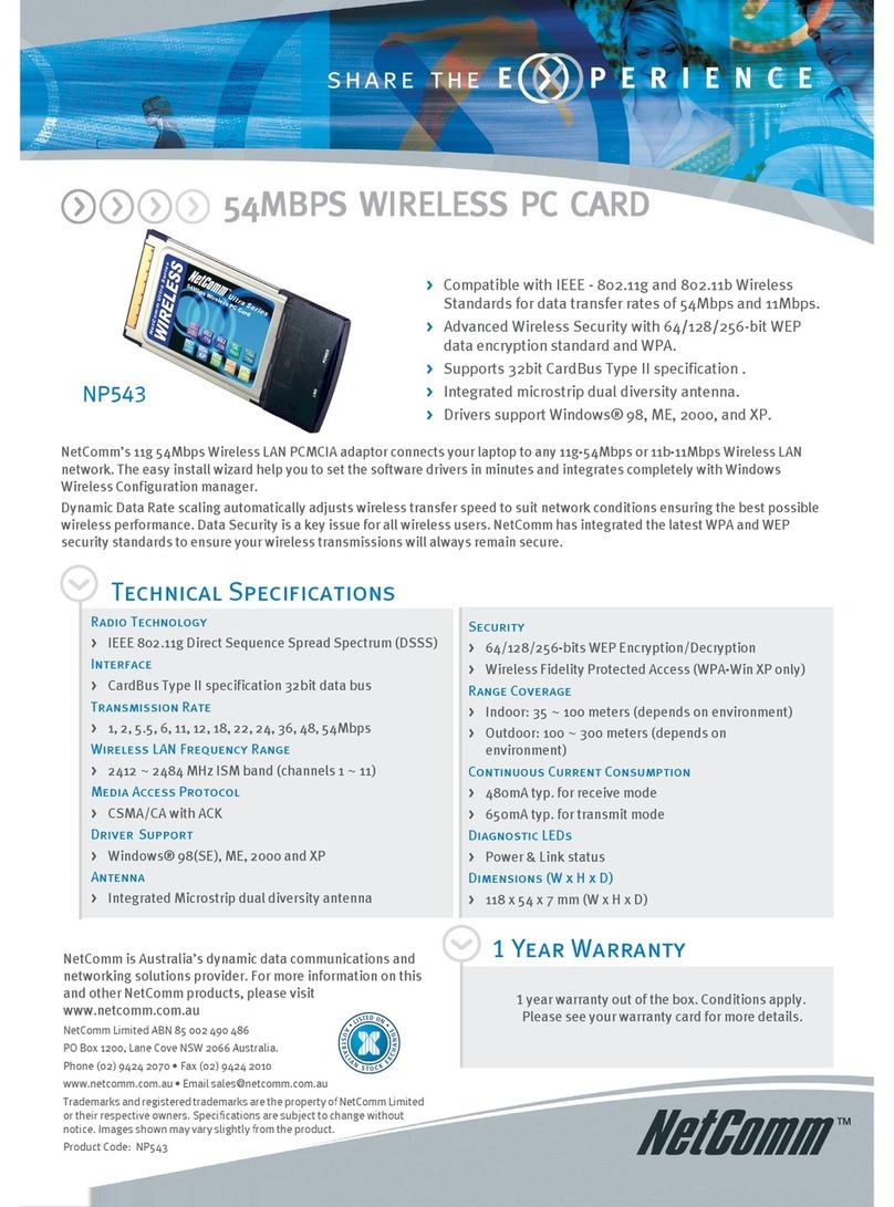 NetComm NP543 Technical specifications