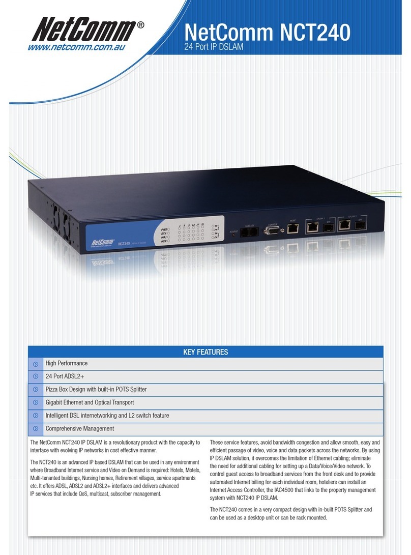 NetComm NCT240 User manual NetComm NCT240 User manual