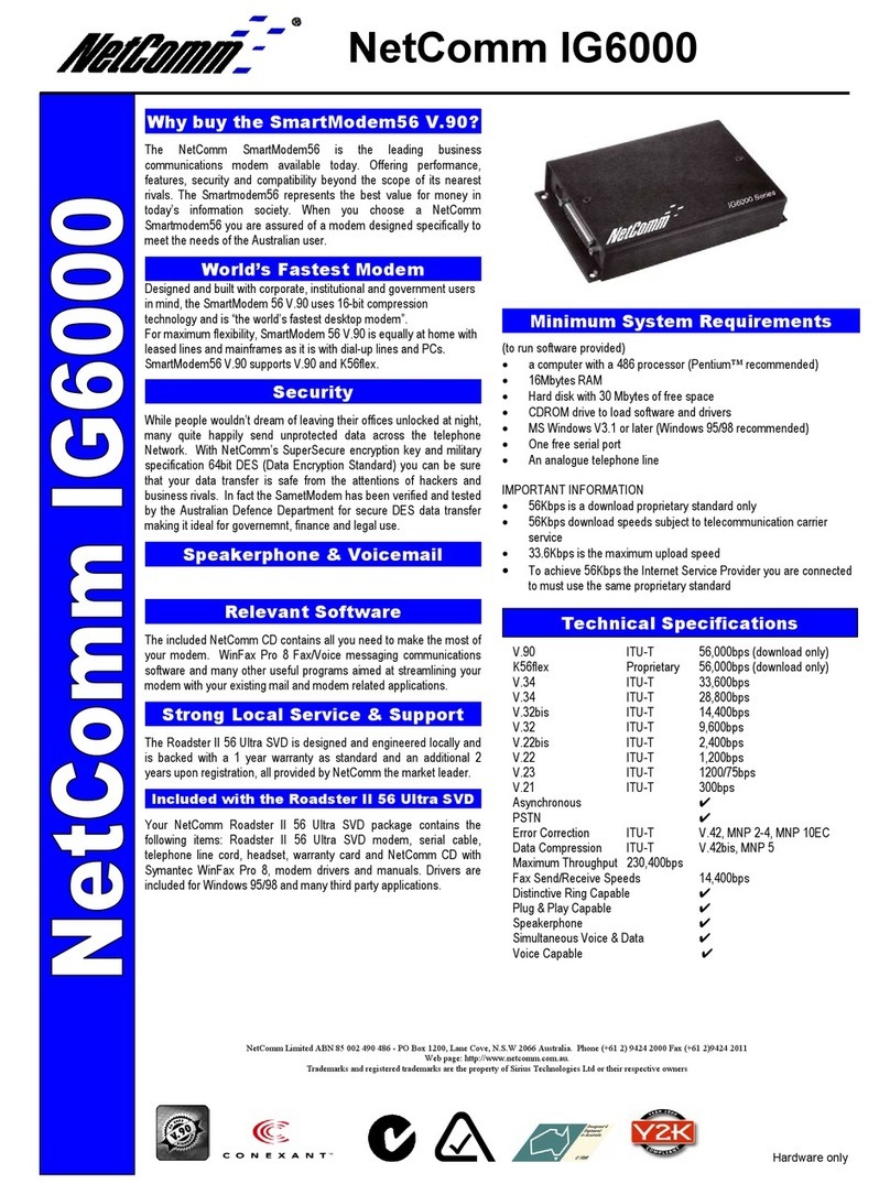 NetComm IG6000 User manual NetComm IG6000 User manual