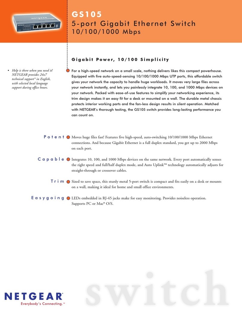 NETGEAR ProSafe GS105 Specifications