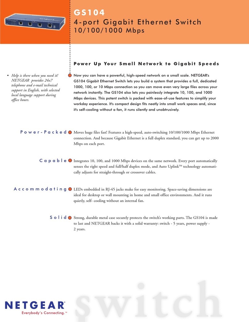 NETGEAR ProSafe GS104 User manual