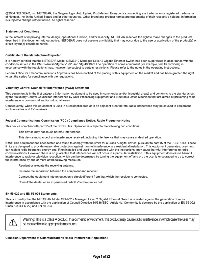 NETGEAR GSM7212 - ProSafe Switch User manual