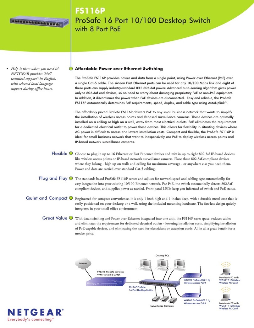 NETGEAR FS116P - ProSafe 16 Port 10/100 Desktop... User manual