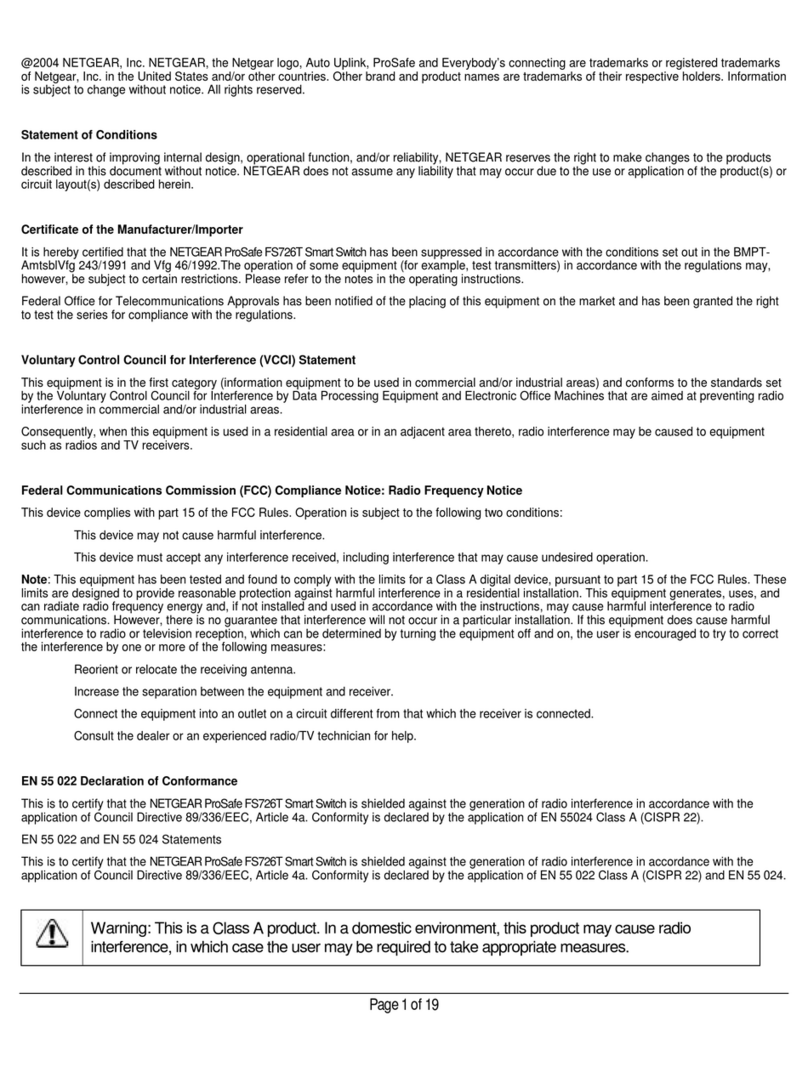 NETGEAR FS726T - ProSafe Smart Switch User manual