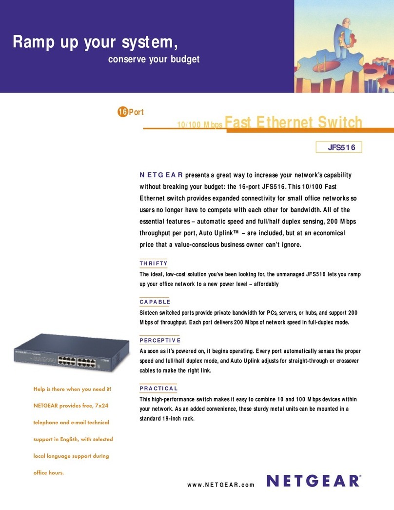 NETGEAR JFS516 User manual