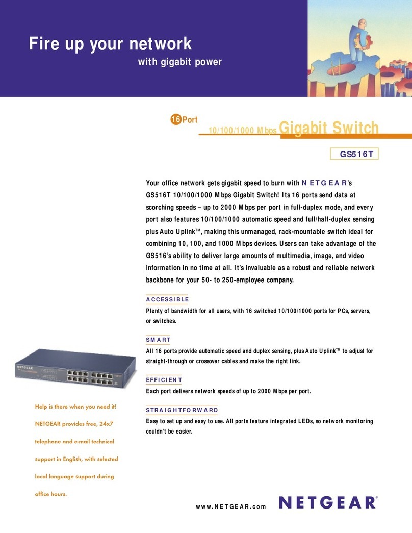 NETGEAR GS516T - ProSafe Switch User manual