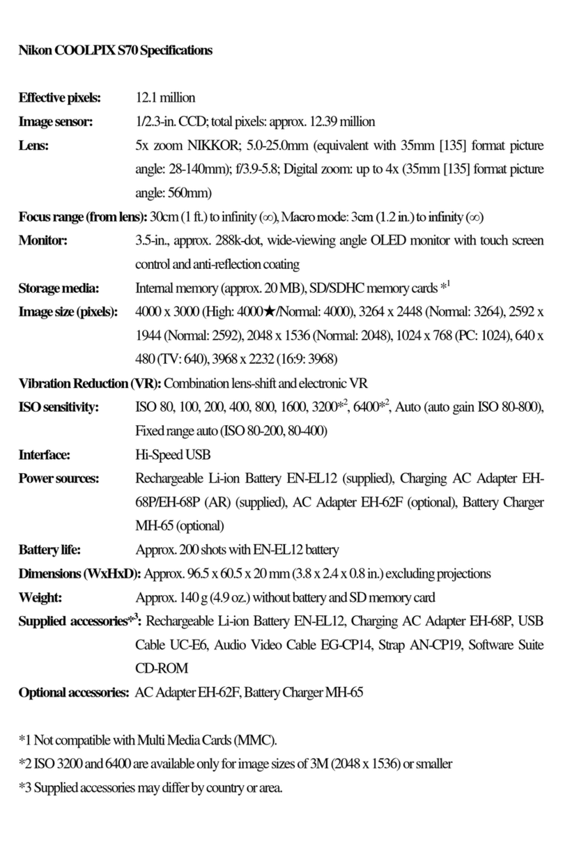 Nikon CoolPix S70 User manual
