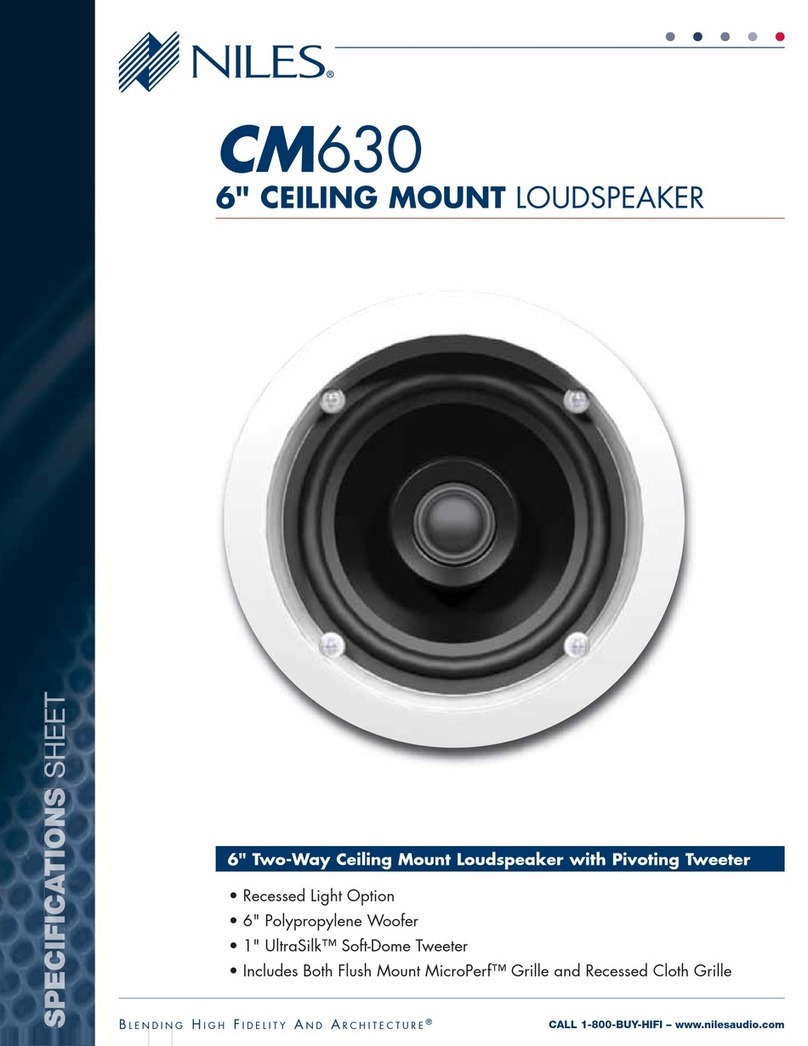 Niles CM630 User manual