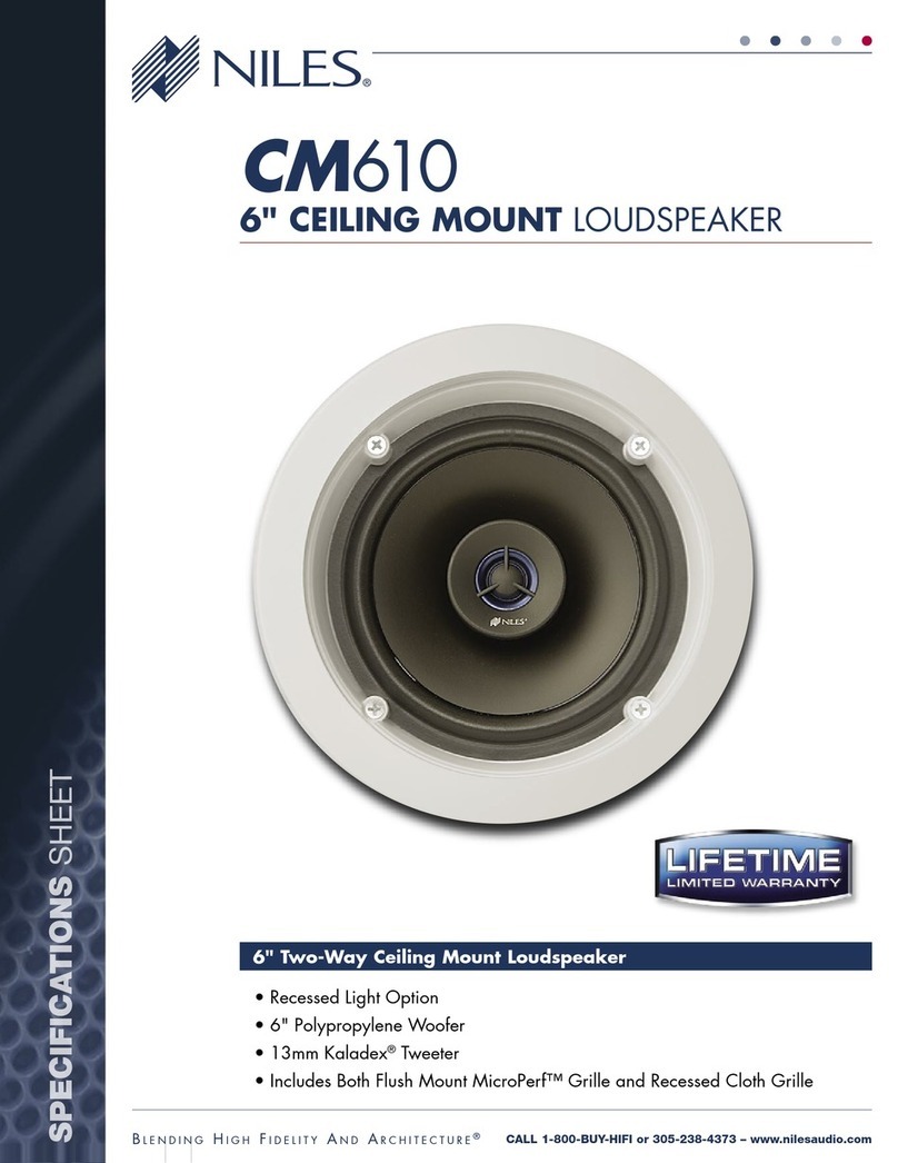 Niles CM610 User manual