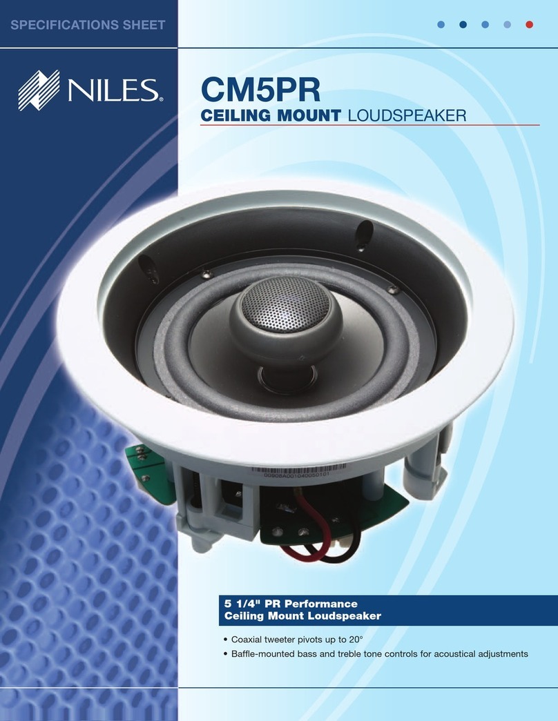 Niles CM5PR User manual