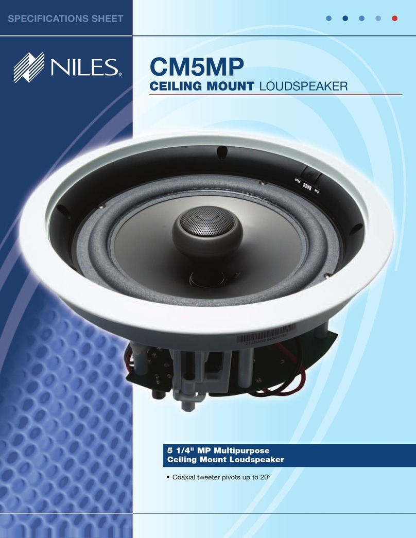 Niles CM5MP Specification sheet