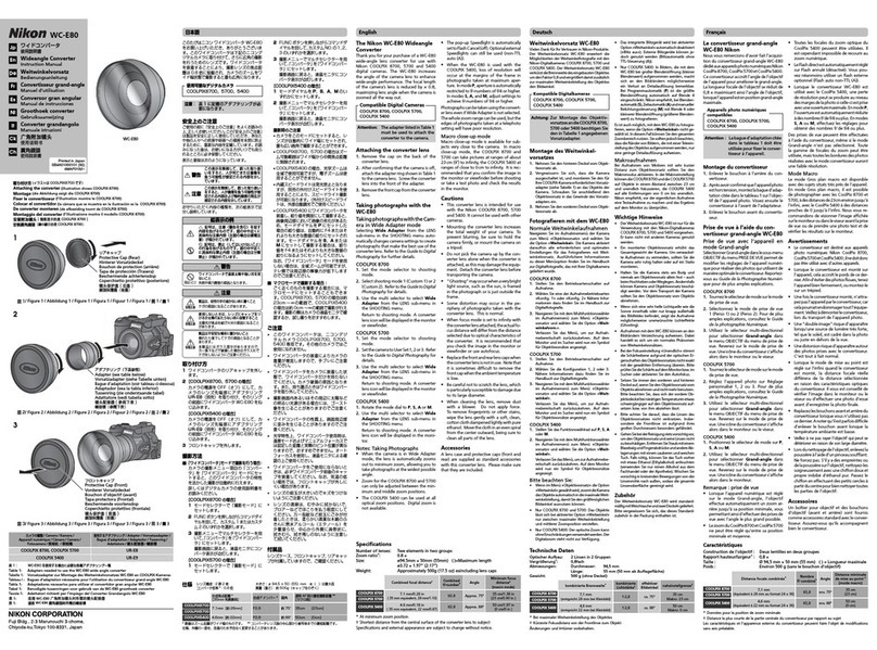 Nikon WC-E80 instruction manual