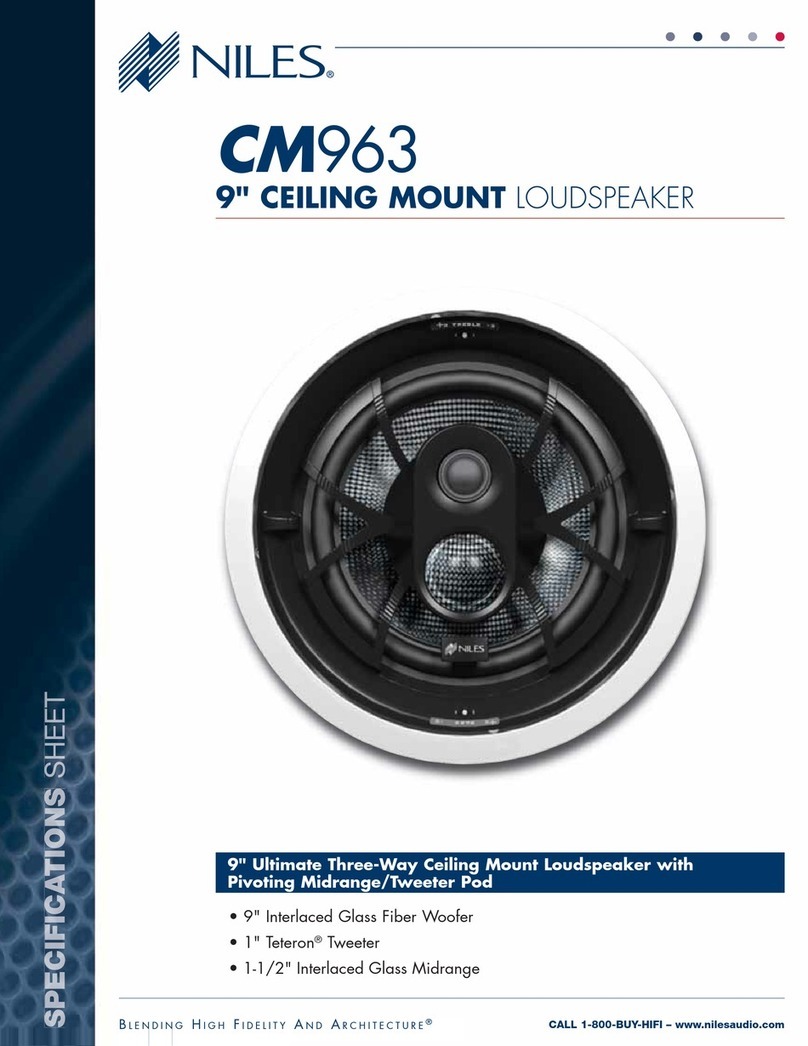 Niles CM963 Specification sheet