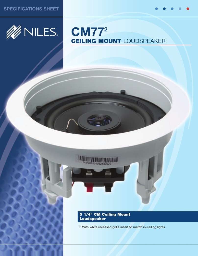 Niles CM77 Specification sheet
