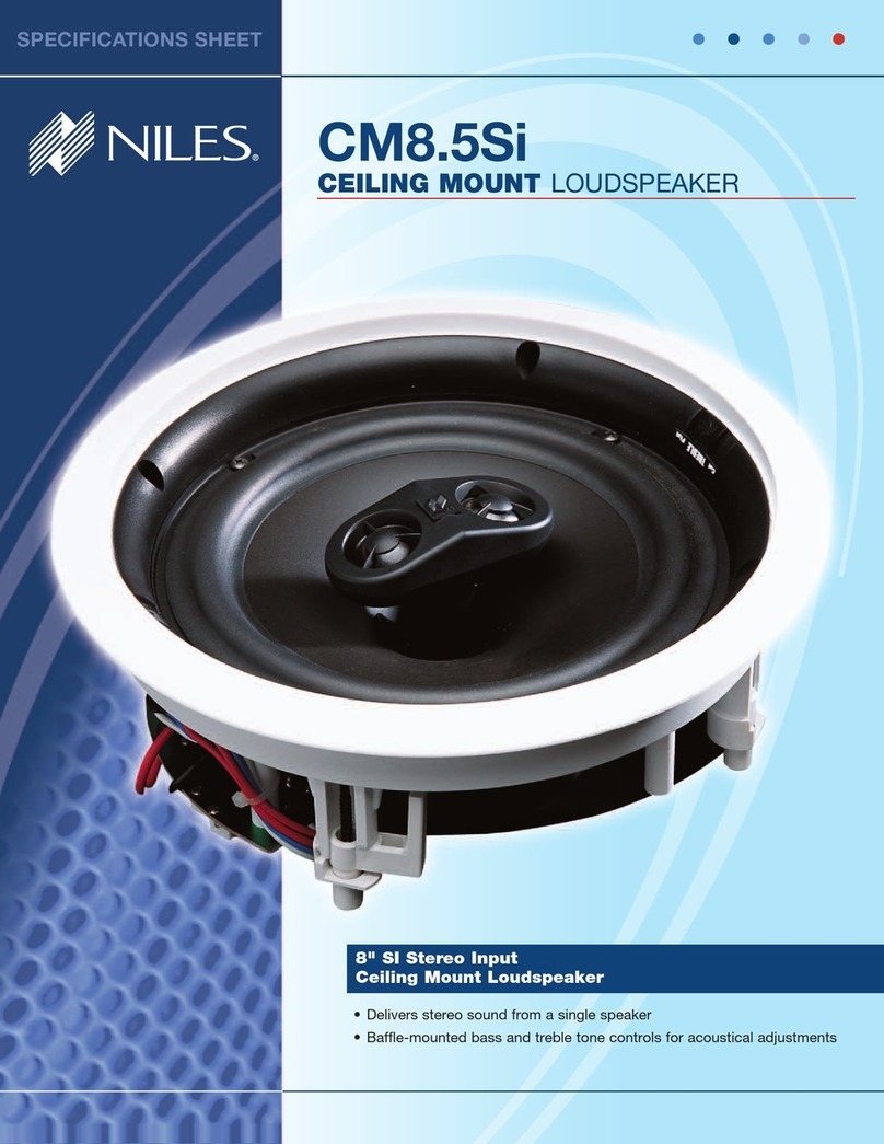 Niles CM8.5Si Specification sheet
