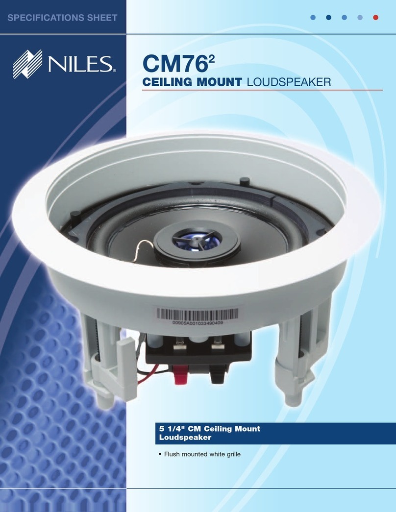 Niles CM76 User manual