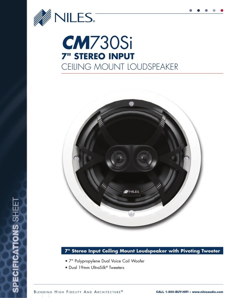 Niles CM730Si Specification sheet