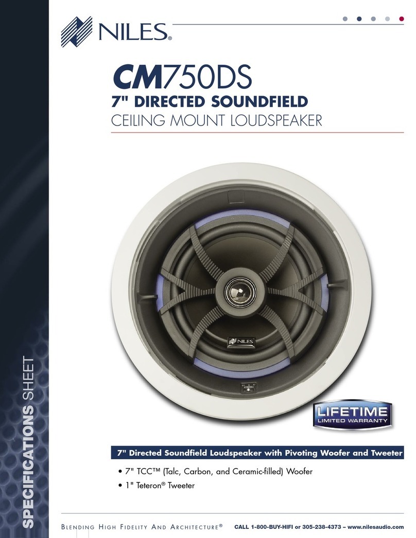 Niles CM750 DS Specification sheet