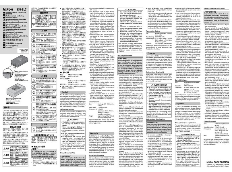 Nikon EN-EL7 instruction manual
