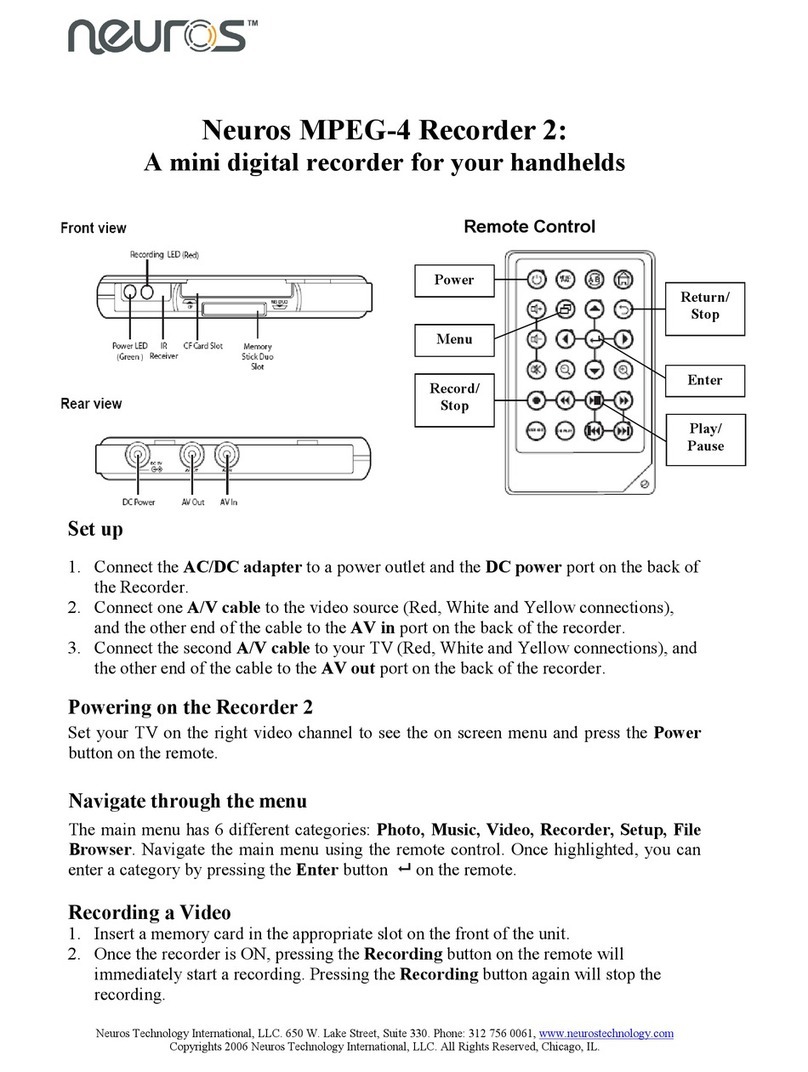 Neuros MPEG4 Recorder 2 quick start guide