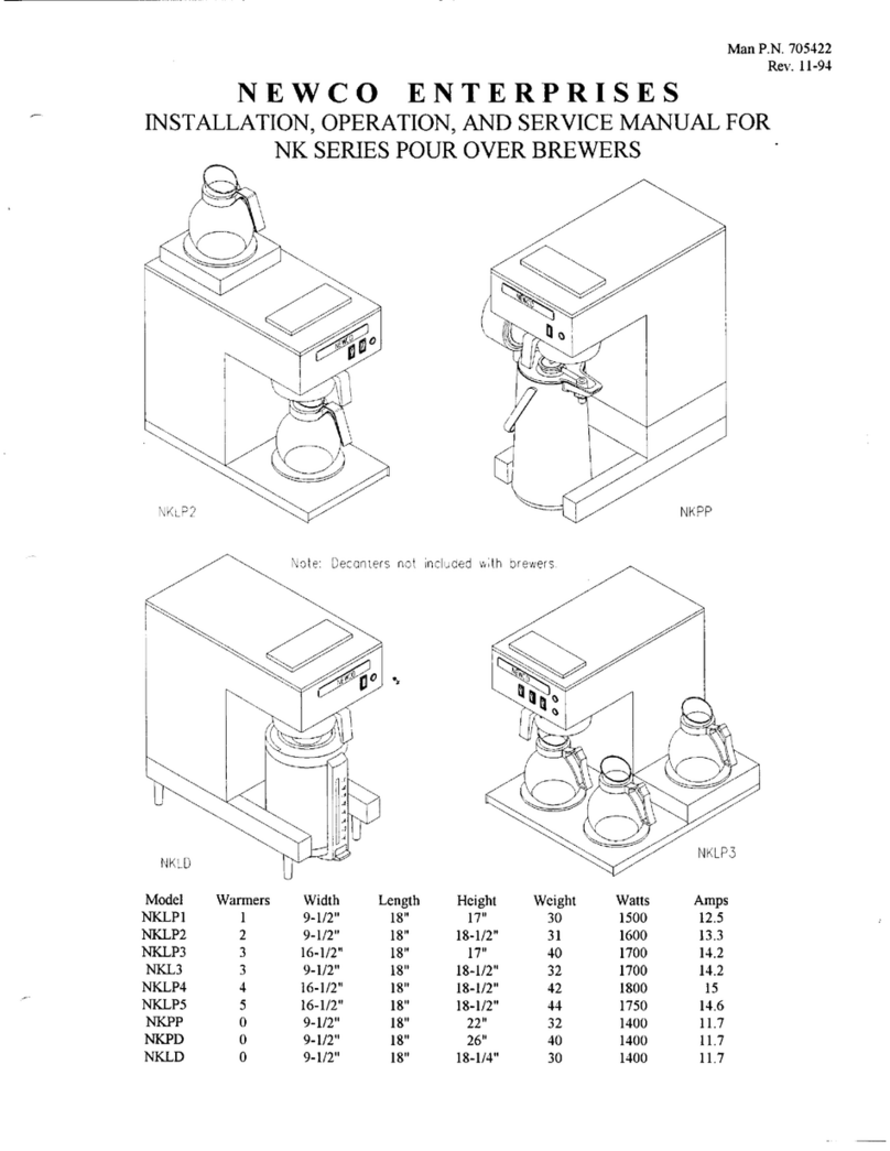 Newco NKLP1A Installation, operation and service manual