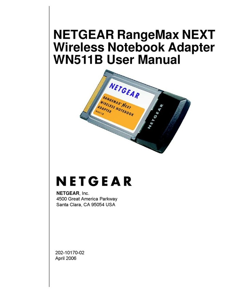 NETGEAR WN511B - Next Wireless Pc Card User manual