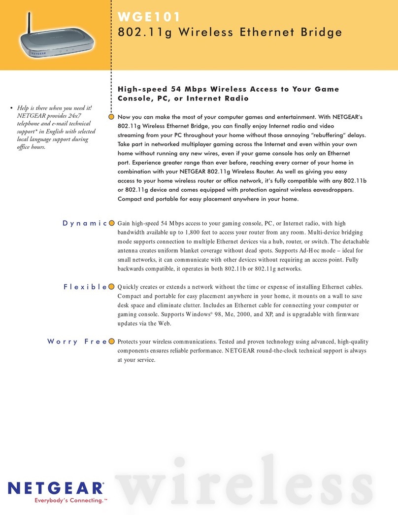 NETGEAR WGE101 User manual