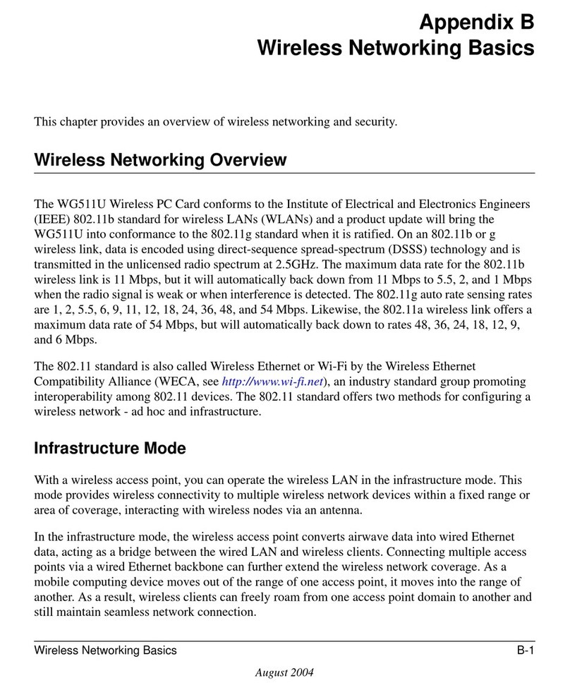 NETGEAR WG511U - Double 108Mbps Wireless A+G PC Card Network guide