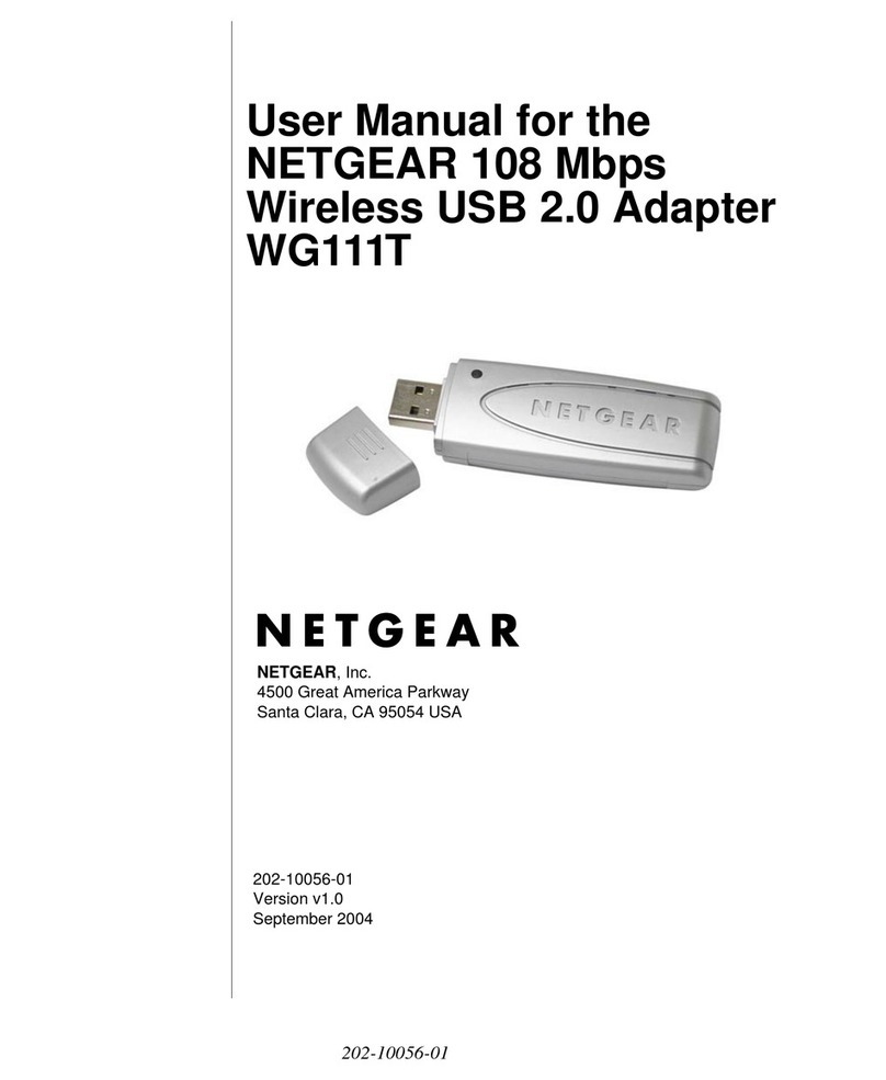 NETGEAR WG111T - 108 Mbps Wireless USB 2.0 Adapter User manual