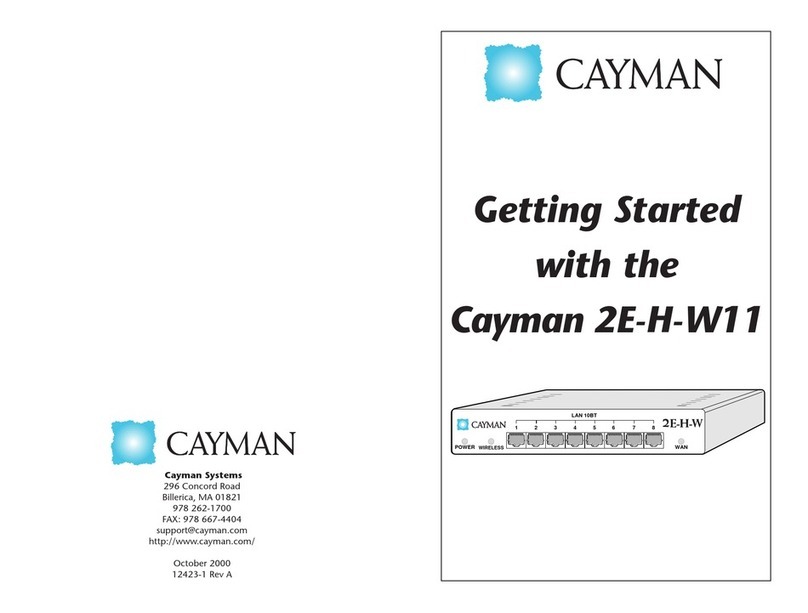 Cayman Systems 2E-H-W Getting started guide